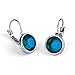 Leverback Dangle Earrings,UHIBROS Stainless Steel Cubic Zirconia Round Drop Earrings