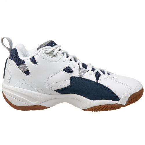 Ektelon Men's NFS Classic MID Racquetball Shoes,White/Navy,7.5 D(M) US, Desertcart
