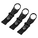 F Flammi 3Pcs Hanging Buckle Portable Water Bottle Ring Holder Mineral Water Bottle Clip for Backpack Belt Outdoor Camping Hiking Traveling (Black)