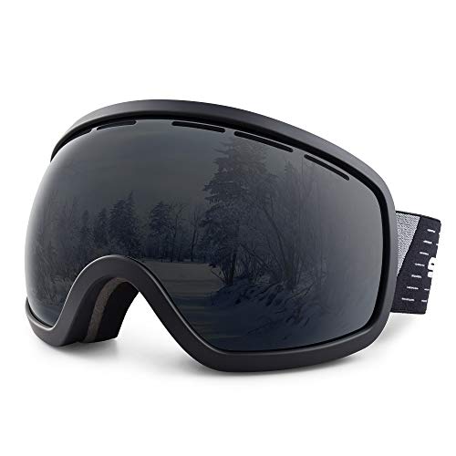 Snowledge Ski Snowboard Goggles with UV400 Protection, OTG Skiing Snowboarding Goggles of Double Spherical Lens with Anti-Fog Ski Goggles for Men, Women, Helmet Compatible Snow Goggles