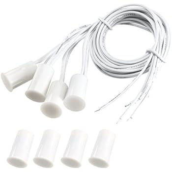 uxcell 4pcs RC-33 No Recessed Wired Security Window Door Contact Sensor Alarm Magnetic Reed Switch White