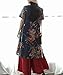 YESNO Women Casual Loose Bohemian Floral Print Dresses Summer Beach Swing Tank Dress with Pockets E01 (E81 Navy Blue, M)