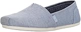 Skechers BOBS Women's Plush - Chambray Ballet Flat, Blue, 10 M US