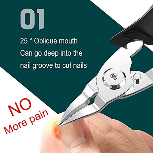 Ingrown Toenail Clippers (Upgrade), Steel Nail Clippers for
