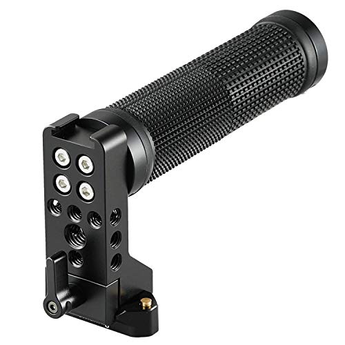 SMALLRIG QR NATO Handle (Rubber) with Safety Rail, Quick Release Camera Handle Universal Hand Grip - 2084