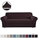 H.VERSAILTEX T Cushion Sofa Slipcovers 2 Piece Couch Covers Furniture Cover/Protector, Super Stretch Non Slip Soft Couch Sofa Cover with Elastic Bottom for Kids, Pets (XL Sofa 89