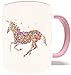 Be Yourself Unless You Can Be A Unicorn - 11oz Grade A Quality Ceramic Two Tone Pink / White Ceramic Mug / Cup - Perfect Funny / Inspirational Gift (Gift Box Included)