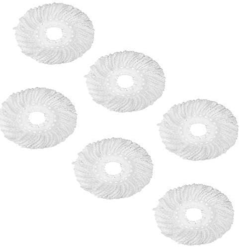 6 Pack Microfiber Spin Mop Replacemet Head for Spin Mop, Standard Size Mop Refills for Hurricane Mopnado Spin Mop Systems