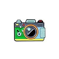 opOpb213IL Brooch Pin，Cartoon Multicolor Camera Badge Collar Lapel Brooch Pin Clothes Jewelry Decor - Green
