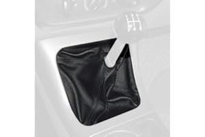 RedlineGoods Shift Boot - FXII/Hurst Shifter Compatible with Ford Ranger 1995-01. Tailor Made - not Universal. Genuine top-Grade Italian Black Leather with Red Thread