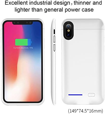 iPhone X/XS Battery Case, Slim Rechargeable Extended Protective Battery Bank Charging Case With Magnet Kickstand for iPhone X/ iPhone10(5.8 inch)– 4000mAh (Include Car Holder Magnet) (White)