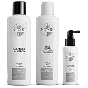 NIOXIN-System-1-for-Natural-Hair-with-Light-Thinning Nioxin 3-Part System | System 1 | Natural Hair with Light Thinning Hair Treatment | Scalp Therapy | Hair Thickening…