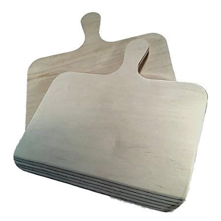 Pizzaschieber Pizzaschaufel Flammkuchenbrett Pizzabrett Ofenschieber Pizza aus Holz 38 x 42cm, Birke