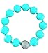 Itzy Ritzy Teething Happens Silicone Jewelry Baby Teething Bracelet Bead, Turquoise