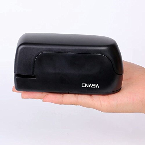 Electric Auto Stapler , CNASA Heavy Duty Office Stapler 20 Sheet Desktop Stapler Jam-Free, Battery or AC Powered for Office, Classroom School and Home Use, Black
