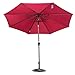 Sundale Outdoor 10 Feet Aluminum Market Umbrella Table Umbrella with Crank and Auto Tilt for Patio, Garden, Deck, Backyard, Pool, 8 Alu. Ribs, 100% Polyester Canopy (Burgundy)