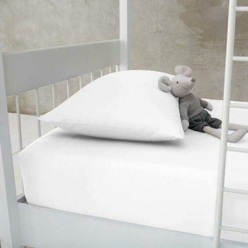 Percale Bunk Bed Fitted Sheet 2ft 6" (76cmx190cm) Caravan Campervan - Small Single Bed POLY COTTON (WHITE)