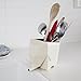 PELEG DESIGN Cutlery Holder Jumbo Cute Drainer and Funny Plastic Elephant Sink Cutlery Organizer Drainer Storage Box and Toothbrush Holder (Cream)