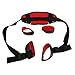 REDQIN Premium Nylon Re-straints Kit Ankle & Wrist & Thigh Leg Re-s-traint System (Red & Black)