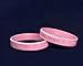 50 Pack Pink Ribbon Silicone Awareness Bracelets - Donation Rubber Bracelet - Breast Cancer Awareness Accessories - Wristbands and Jewelry - Support and Care for Women