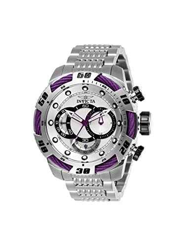 Invicta Men's Speedway Quartz Chronograph Silver Dial Watch (Purple)