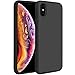 Miracase Liquid Silicone Case Compatible with iPhone Xs (2018)/ iPhone X(2017) 5.8 inch, Gel Rubber Full Body Protection Shockproof Cover Case Drop Protection Case (Black)