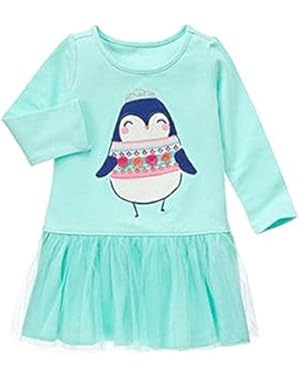 Baby & Toddler Girl Mint Penguin Dress