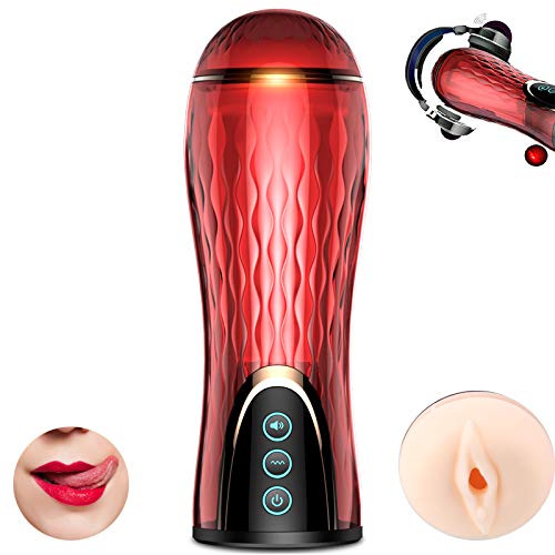 LOKJHG USB Charging B?llet New Male Más-tu?bator 10 Modes Oral Sexxvf Heated Sucking Voice Interaction Real Va-ginà P-ùssy Suck Víbrá?or Sexxy Toys for Men Víbr???rs
