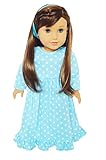 My Brittany's Blue Star Nightgown For American Girl Dolls with Matching Hair Ribbon-Doll Clothes for 18 Inch American Girl Dolls
