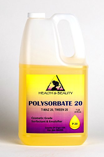 Polysorbate 20 T-MAZ 20 Tween 20 Solubilizer Surfactant & Emulsifier 100% Pure 128 oz, 7 LB, 1 gal