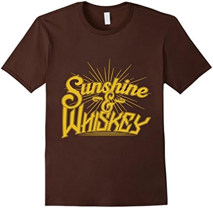 Men's Sunshine &amp; Whiskey T-Shirt Medium Brown