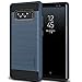 Galaxy Note 8 Case, DAMPO [Meister]-[Brushed Metal Texture][Slim Fit] Heavy Duty Sturdy Bumper Soft PC TPU Shock Scratch Resist Protective Slim Armor Case For Samsung Galaxy Note 8-Navy Blue