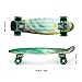 Skateboards - ENKEEO 22 Inches Complete Skateboard Cruiser Plastic Banana Board with Bendable Deck and Smooth PU Casters for Kids Boys Youths Beginners, 220 Ibs.Star