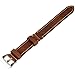 szzijia 22mm Black Brown Genuine Leather Watchband Wristwatch Watch Band Stainless Buckle