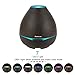 Aromatherapy Essential Oil Diffuser, Aromacare 300ml Cool Mist Aroma Humidifier, Wood Grain Quiet Air Humidifier with Waterless Auto Shut-off for Office/Home/Bedroom/Living Room/Yoga/Spa/Study-Brown