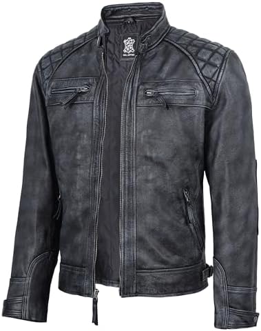 Zbrandy Leather Jacket Men Faux Leather Jackets Mens Moto Biker