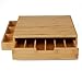 Mind Reader Bamboo 36 Capacity K-Cup Single Serve Coffee Pod Drawer with Side Condiment Caddy Organizer, Brown