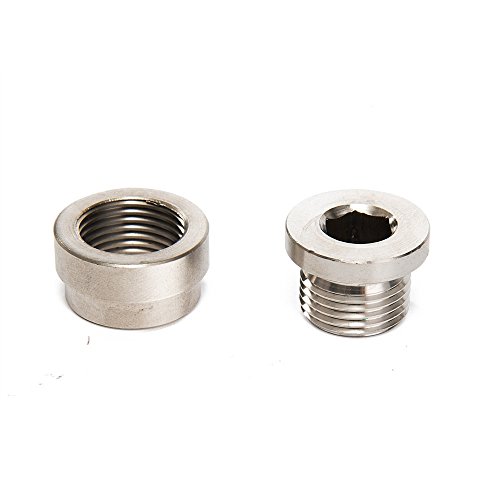 Universal O2 Oxygen Sensor Stepped Mounting Boss Nut Bung M18x1.5 Thread (3pcs)
