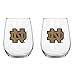 NCAA Notre Dame Fighting Irish Curved Beverage Glass, 16-ounce, 2-Pack