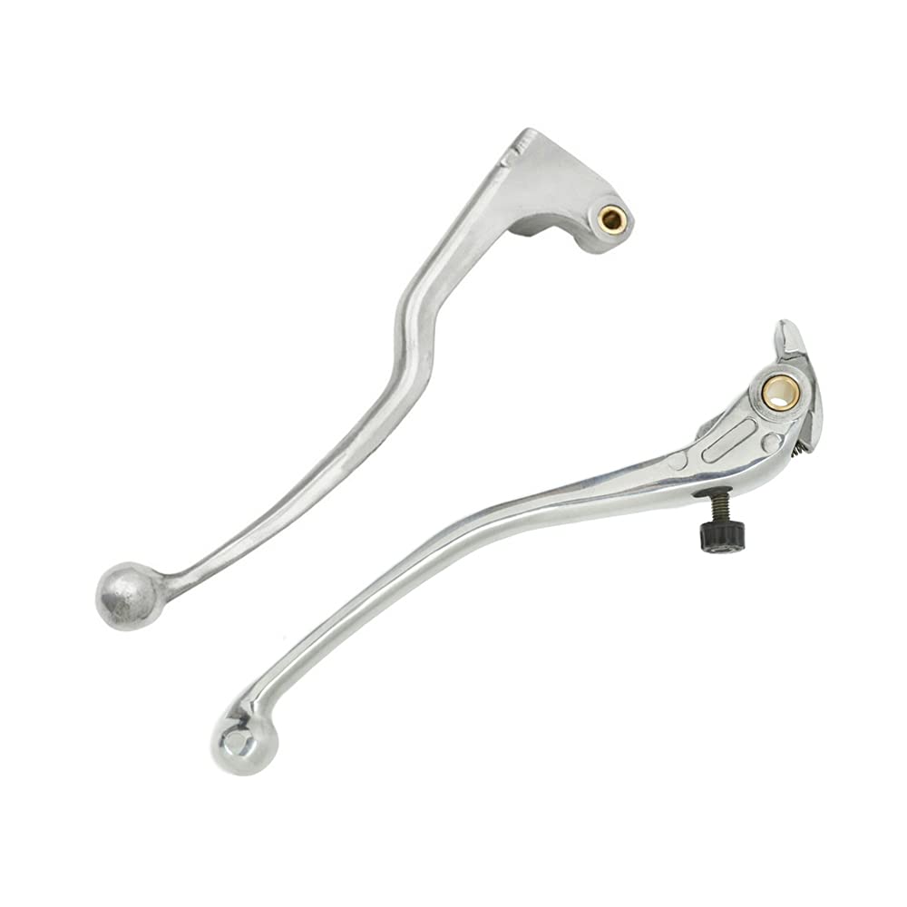 S SYUU Motorcycle Brake Lever Aluminium Brake Lever Clutch Lever Compatible with Yamaha YZFR1 YZF-R1 YZF-R6 YZFR6 2004 2005 2006 2007 2008 2009 2010 Polished Silver