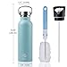 BOGI 20oz Insulated Water Bottle, Wide Mouth Stainless Steel Water Bottles Leakproof Metal Water Bottle with Straw and Handle BPA Free Steel Water Bottle for School Fitness Outdoor Sports-Mint