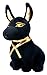 Bundle Deal. Egyptian Plush Black and Gold Bastet Cat & Anubis Stuffed Animal. So Cute!