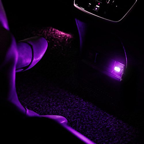 MOTONG 4pcs Package USB Car Interior Atmosphere Lamp - Universal Car Night Decoration Light With USB Charging for All Cars - Thumbnail 4
