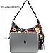 YALUXE Women's Soft Lambskin Leather Multicolor Tote Crossbody Shoulder Bag