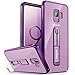 Henpone Galaxy S10+ Case, Clear S10 Plus Back Cover with Kickstand Ring Stand Holder Full Body Protective Phone Case for Samsung Galaxy S10 Plus