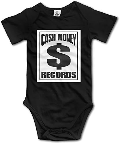 BACADI Baby's Cash Money Records Hanging Bodysuit Romper Playsuit Outfits Clothes Climbing Clothes Short Sleeve