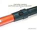 Lot of Two (2) pieces : 14 Red LED Traffic Safety Baton Light, with two flashing modes, 21.3 inch length, using 2 C-size batteries (not included).