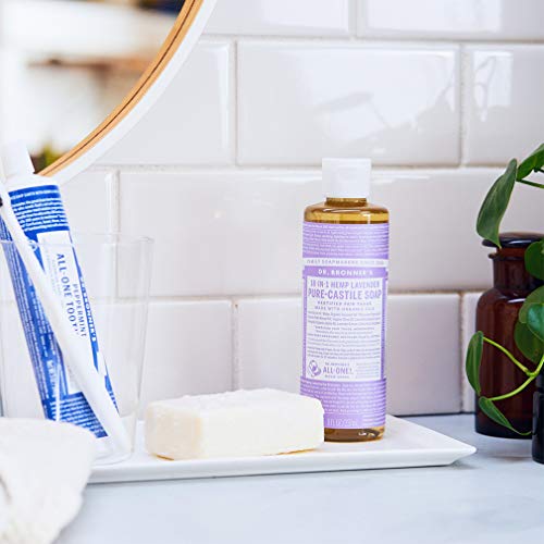Dr. Bronner’s - Pure-Castile Liquid Soap (Lavender, 8 ounce) - Made with Organic Oils, 18-in-1 Uses: Face, Body, Hair… - Image 3