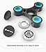 JetSpin Fidget Spinner - Best Hand Toy for Stress Relief, Anxiety, EDC - Metal Frame - Top Quality R188 Bearings with Long Smooth 3-5 Minutes Spin (Black)