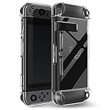 Switch Case for Nintendo, Findway Nintendo Switch Accessories Cover Case - TPU Crystal Clear Transparent Shock Absorption Technology Bumper Soft Protective -Nintendo Switch Console Case